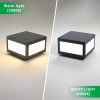 Solar Cap Light, Outdoor Solar Powered Fence Light with Cool White, Warm Light, LED Lighting for Patio Backyard Deck, 12 x 12 x 7.87 in.