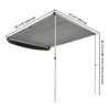 6.6x8.2FT Car Side Awning/Grey